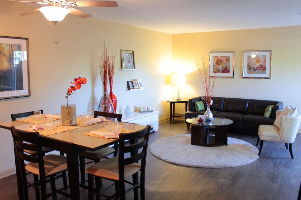 This image is the visual representation of 1 bed model 12 in Rose Pointe Apartments.